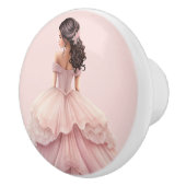 Bouton De Porte En Céramique Pink Princess Girl's Girly Ceramic Knob (Droite)