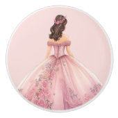 Bouton De Porte En Céramique Pink Princess Girl's Girly Ceramic Knob (Devant)