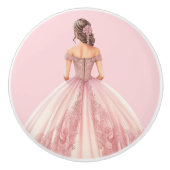 Bouton De Porte En Céramique Pink Princess Girl's Girly Ceramic Knob (Devant)
