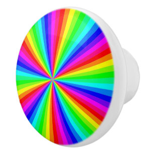 BOUTON DE PORTE EN CÉRAMIQUE PINWHEEL RAINBOUR