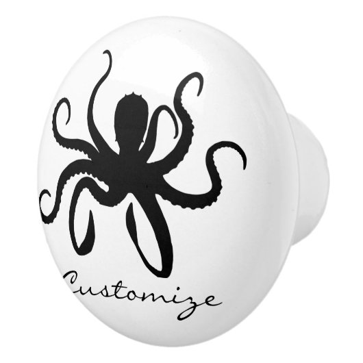 Bouton De Porte En Céramique Pipe Silhouette Thunder_Cove (Droite)