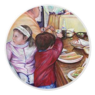 Bouton De Porte En Céramique Pique-nique agréable, Mexique