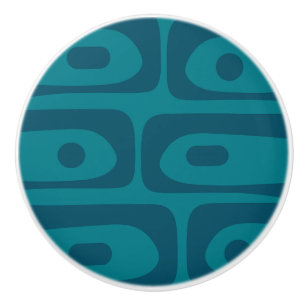 Bouton De Porte En Céramique Piquet moderne du milieu du siècle Abstrait Motif