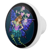 Bouton De Porte En Céramique Pixie ailée bleue (Droite)