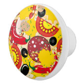 Bouton De Porte En Céramique Pizza (Droite)