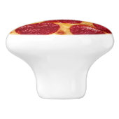 Bouton De Porte En Céramique pizza pepperonis (Côté)