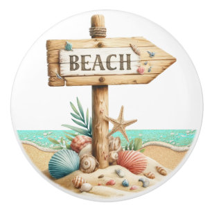 Bouton De Porte En Céramique Plage