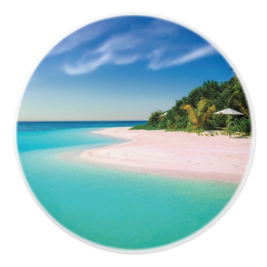 Bouton De Porte En Céramique Plage Agréable (Devant)