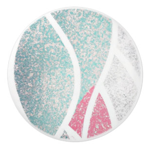 Bouton De Porte En Céramique Plage/côte vagues abstraites