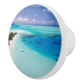 Bouton De Porte En Céramique Plage des Maldives (Droite)