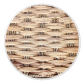 Bouton De Porte En Céramique plage rustique île tropicale tissée (Devant)