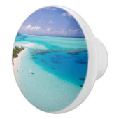 Bouton De Porte En Céramique Plage tropicale (Droite)