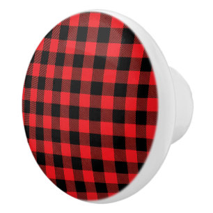 Bouton De Porte En Céramique Plaid de buffle en céramique