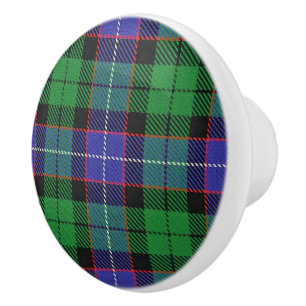 Bouton De Porte En Céramique Plaid de tartan écossais de Galbraith de clan de