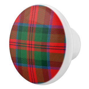 Bouton De Porte En Céramique Plaid de tartan écossais de MacDuff de clan de