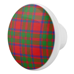 Bouton De Porte En Céramique Plaid de tartan écossais de Mackintosh de clan de