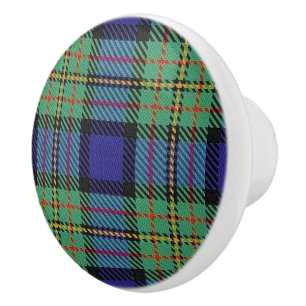 Bouton De Porte En Céramique Plaid de tartan écossais de MacLaren de clan de