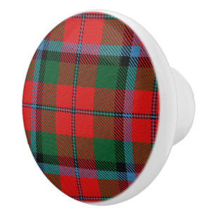 Bouton De Porte En Céramique Plaid de tartan écossais de MacNaughton de clan de
