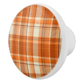 Bouton De Porte En Céramique Plaid orange (Droite)