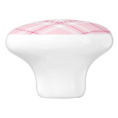 Bouton De Porte En Céramique Plaid rose-clair (Côté)