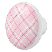Bouton De Porte En Céramique Plaid rose-clair (Droite)