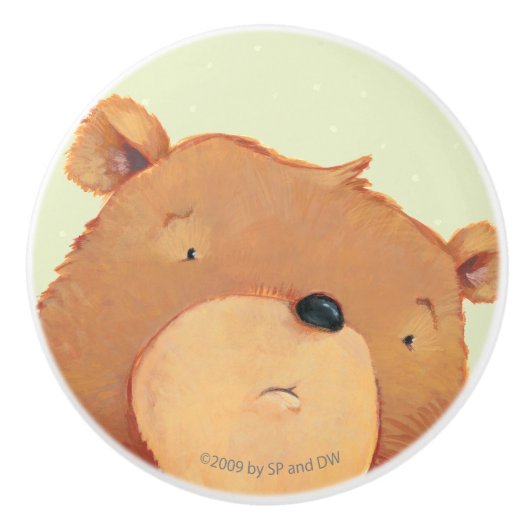 Bouton De Porte En Céramique Plan rapproché de grand ours Brown (Devant)