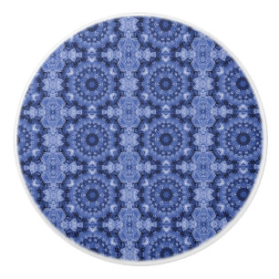 Bouton De Porte En Céramique Planche bleue