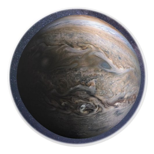 Bouton De Porte En Céramique Planète Jupiter (Devant)