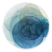 Bouton De Porte En Céramique Planètes en évolution - cercles d'aquarelle (Devant)