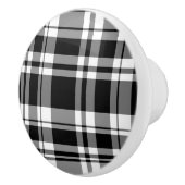 Bouton De Porte En Céramique Plaque blanche et noire (Droite)