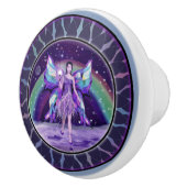 Bouton De Porte En Céramique Pluie violette Fée (Droite)