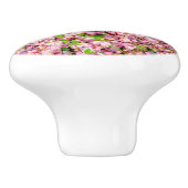 Bouton De Porte En Céramique Plum à fleurs (Côté)