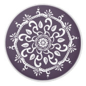 Bouton De Porte En Céramique Plum Mandala (Devant)