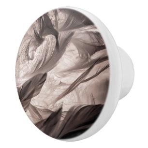 Bouton De Porte En Céramique Plumes