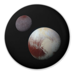 Bouton De Porte En Céramique Pluton et Charon 9e ou système solaire Planète nai