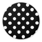 Bouton de porte en céramique Pointe Polka (Devant)