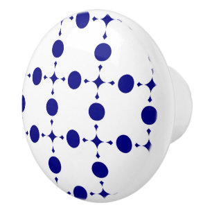 Bouton De Porte En Céramique Points bleus de marine, Motif à pois, Pois