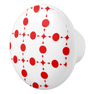 Bouton De Porte En Céramique Points rouges, Motif à pois, Pois, Pointillé