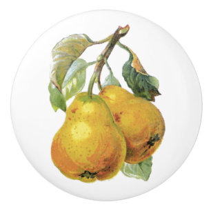 Bouton De Porte En Céramique Poires Vintage - Décoration de Maison de Campagne