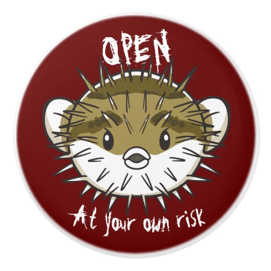 Bouton De Porte En Céramique Poisson (Devant)