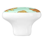 Bouton De Porte En Céramique Poisson-motif (Côté)
