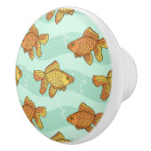 Bouton De Porte En Céramique Poisson-motif (Droite)