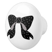 Bouton De Porte En Céramique Polka Bow Knob (Droite)
