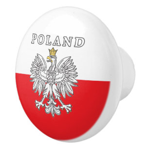 Bouton De Porte En Céramique Pologne avec aigle polonais