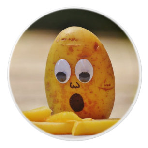 BOUTON DE PORTE EN CÉRAMIQUE POMME DE TERRE CHOQUÉE BOUTON EN CÉRAMIQUE