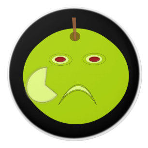 Bouton De Porte En Céramique Pomme mal avec Scar Halloween ceramic Knob