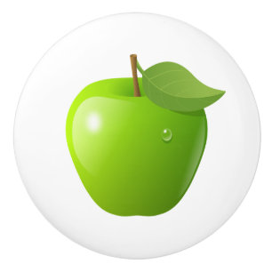 Bouton De Porte En Céramique Pomme verte