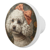 Bouton De Porte En Céramique Poodle précieux (Droite)