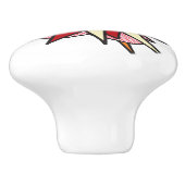 Bouton De Porte En Céramique POP Fun Retro Comic Book Pop Art (Côté)