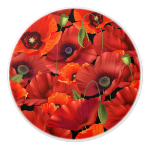 Bouton De Porte En Céramique Poppy